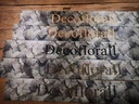 Bedrukt lint Greenleaf Eucalyptus met Metallic Gouden opdruk 70 mm 80 cm